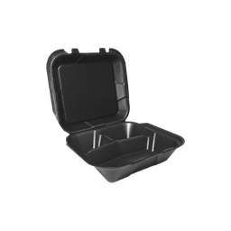 [12531] BANDEJAS 8X8 CON DIVISION COLOR NEGRO 