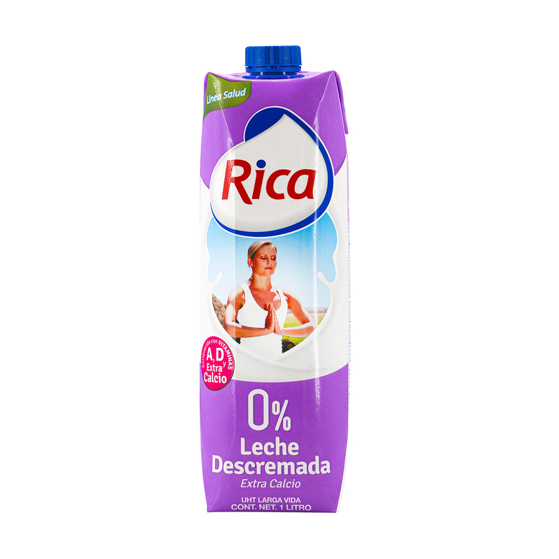 LECHE DESCREMADA RICA 12/1LT