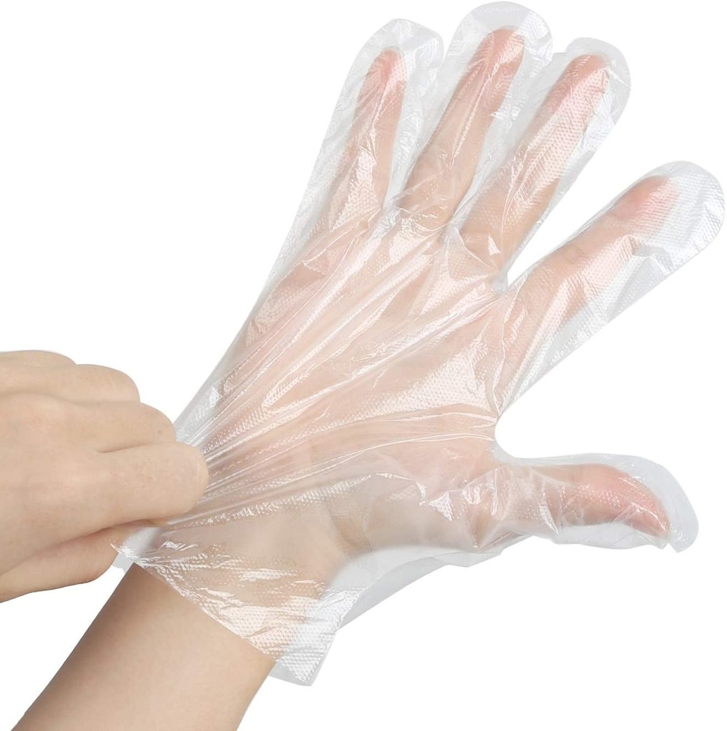 GUANTES TRANSPARENTE POLY LG 1/100 FD